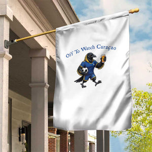 Funny Curacao Bird Soccer Fan Gift Garden Flag Off To Watch Curaçao