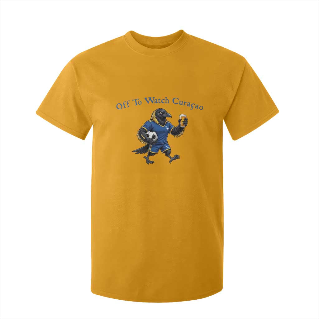 Funny Curacao Bird Soccer Fan Gift T Shirt For Kid Off To Watch Curaçao
