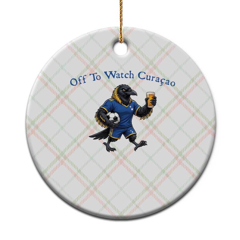 Funny Curacao Bird Soccer Fan Gift Ceramic Ornament Off To Watch Curaçao