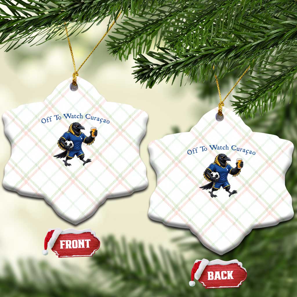 Funny Curacao Bird Soccer Fan Gift Ceramic Ornament Off To Watch Curaçao