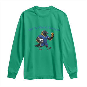Funny Curacao Bird Soccer Fan Gift Long Sleeve Shirt Off To Watch Curaçao