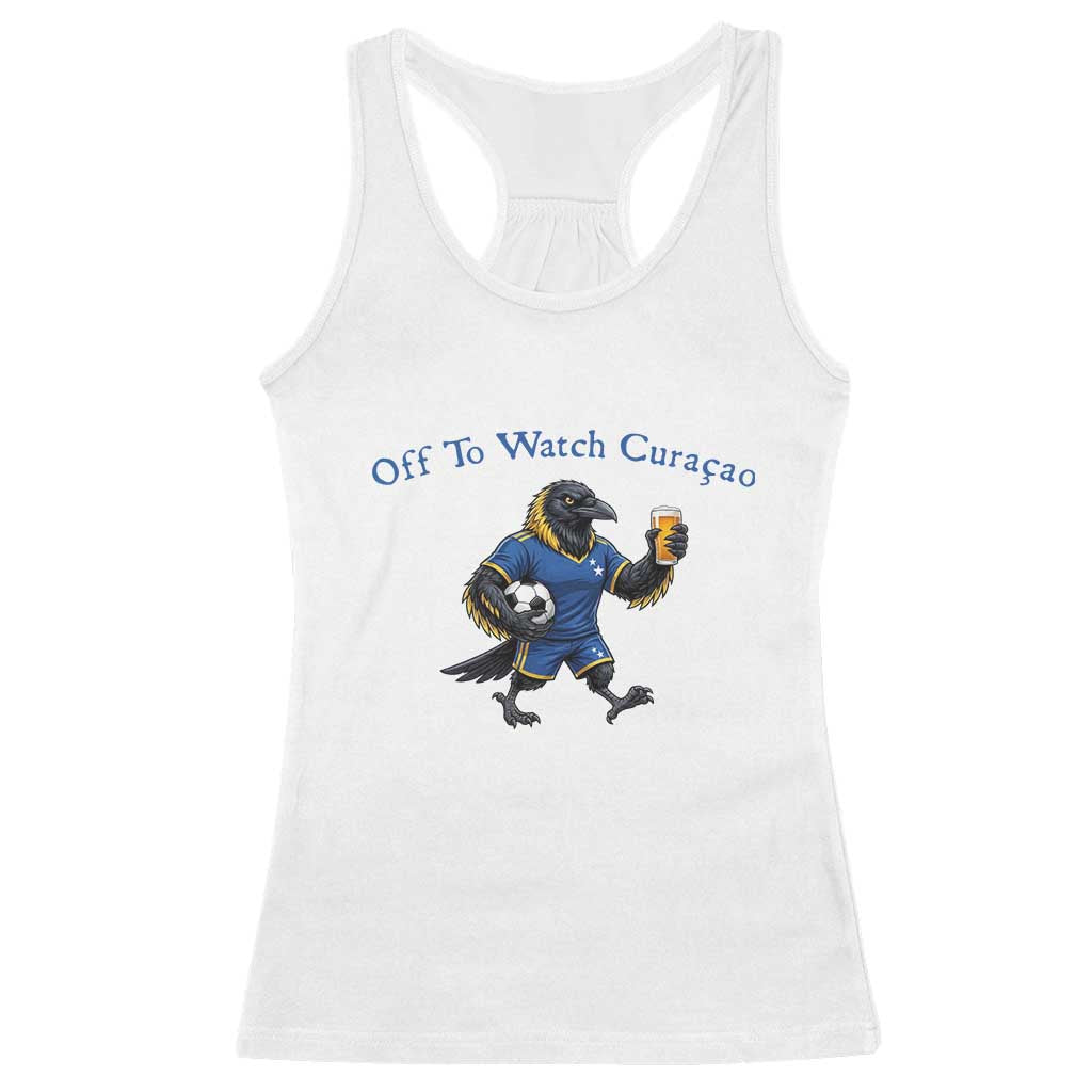 Funny Curacao Bird Soccer Fan Gift Racerback Tank Top Off To Watch Curaçao