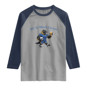 Funny Curacao Bird Soccer Fan Gift Raglan Shirt Off To Watch Curaçao