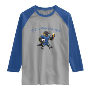 Funny Curacao Bird Soccer Fan Gift Raglan Shirt Off To Watch Curaçao