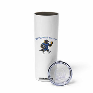 Funny Curacao Bird Soccer Fan Gift Skinny Tumbler Off To Watch Curaçao