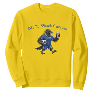 Funny Curacao Bird Soccer Fan Gift Sweatshirt Off To Watch Curaçao
