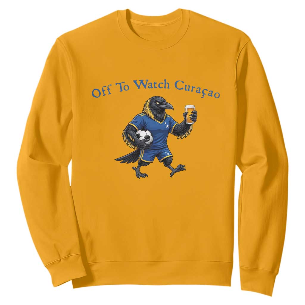 Funny Curacao Bird Soccer Fan Gift Sweatshirt Off To Watch Curaçao