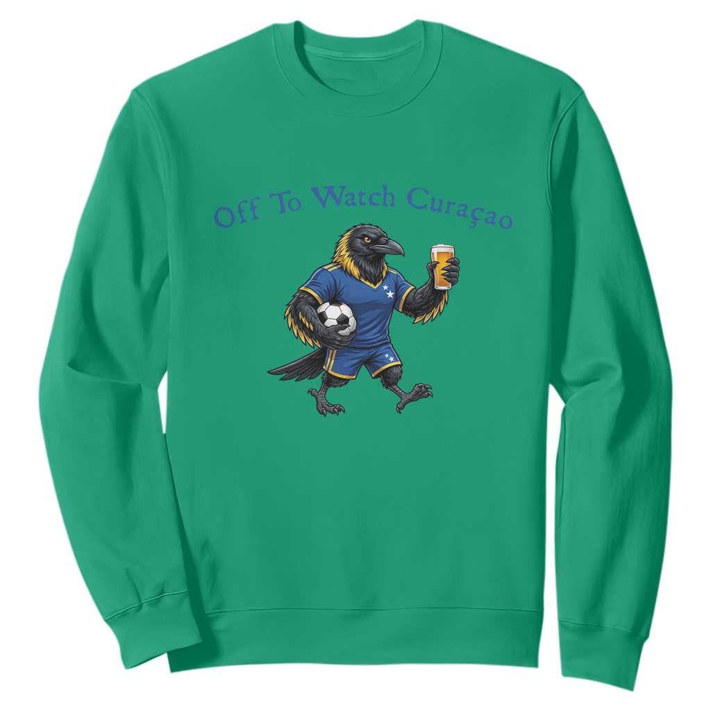 Funny Curacao Bird Soccer Fan Gift Sweatshirt Off To Watch Curaçao