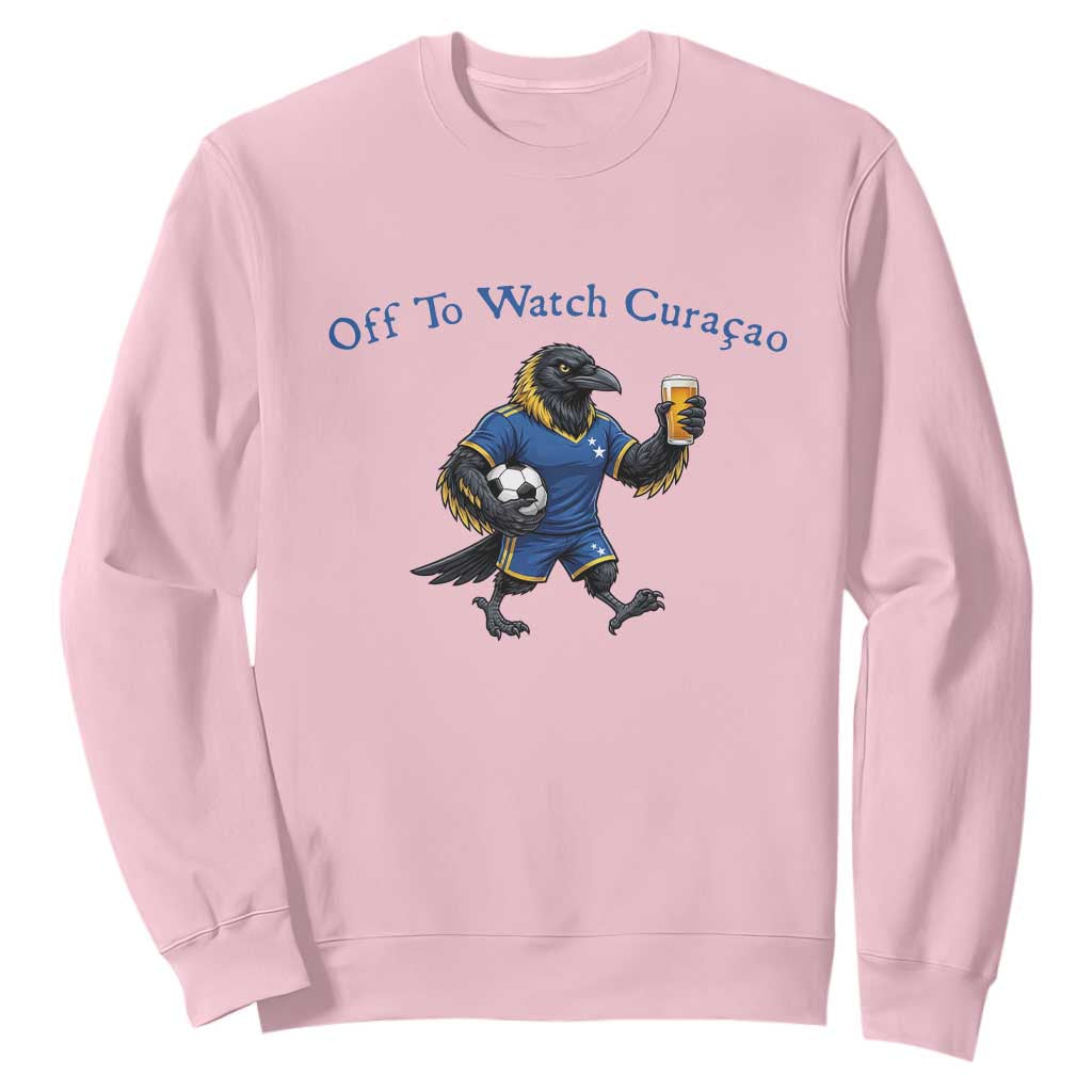 Funny Curacao Bird Soccer Fan Gift Sweatshirt Off To Watch Curaçao