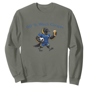 Funny Curacao Bird Soccer Fan Gift Sweatshirt Off To Watch Curaçao