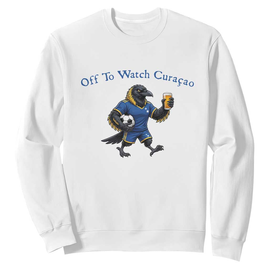 Funny Curacao Bird Soccer Fan Gift Sweatshirt Off To Watch Curaçao