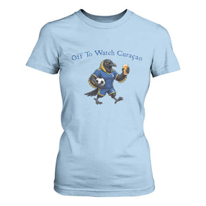 Funny Curacao Bird Soccer Fan Gift T Shirt For Women Off To Watch Curaçao