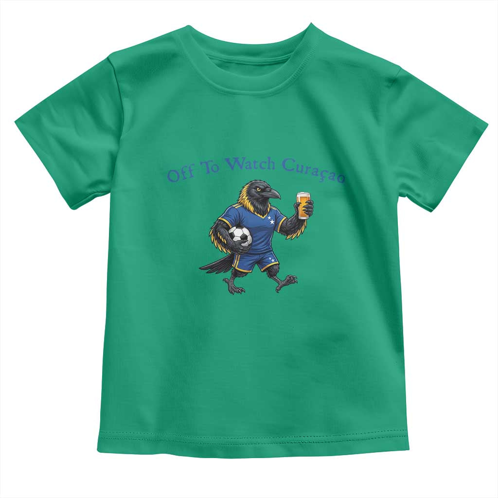 Funny Curacao Bird Soccer Fan Gift Toddler T Shirt Off To Watch Curaçao