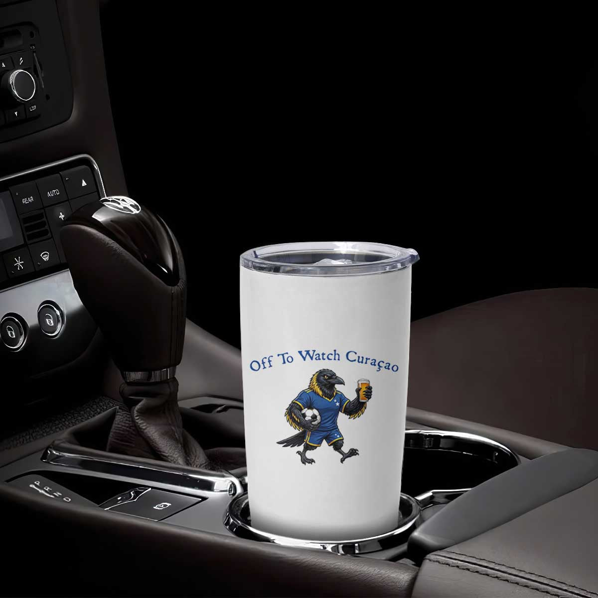 Funny Curacao Bird Soccer Fan Gift Tumbler Cup Off To Watch Curaçao