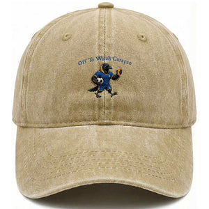 Funny Curacao Bird Soccer Fan Gift Washed Cotton Baseball Cap Off To Watch Curaçao