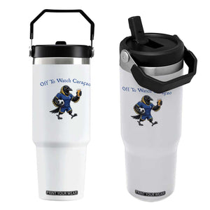 Funny Curacao Bird Soccer Fan Gift Flip Straw Tumbler Off To Watch Curaçao