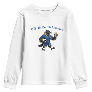 Funny Curacao Bird Soccer Fan Gift Youth Sweatshirt Off To Watch Curaçao