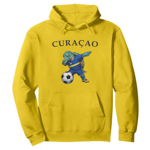 Funny Dabbing Sea Turtle Curaçao Soccer Fan Hoodie Caribbean Pride Graphic