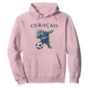 Funny Dabbing Sea Turtle Curaçao Soccer Fan Hoodie Caribbean Pride Graphic