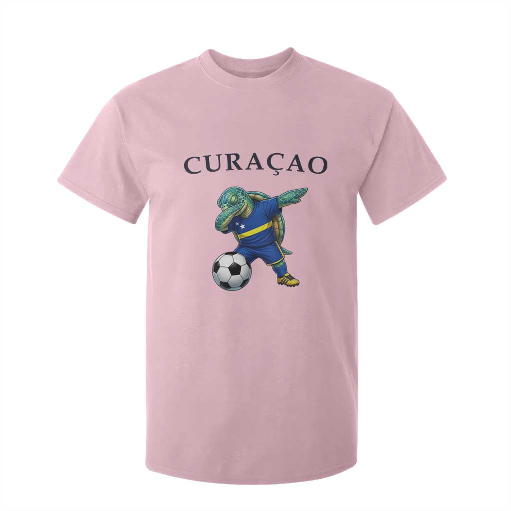 Funny Dabbing Sea Turtle Curaçao Soccer Fan T Shirt For Kid Caribbean Pride Graphic