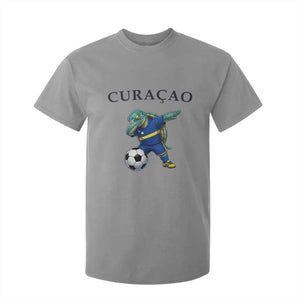 Funny Dabbing Sea Turtle Curaçao Soccer Fan T Shirt For Kid Caribbean Pride Graphic