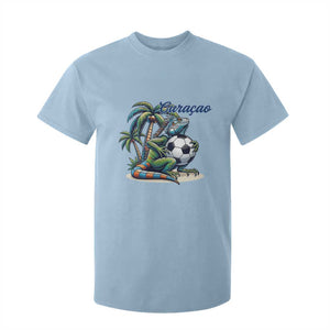 Funny Curaçao Iguana Soccer Fan T Shirt For Kid Caribbean Pride Football Graphic