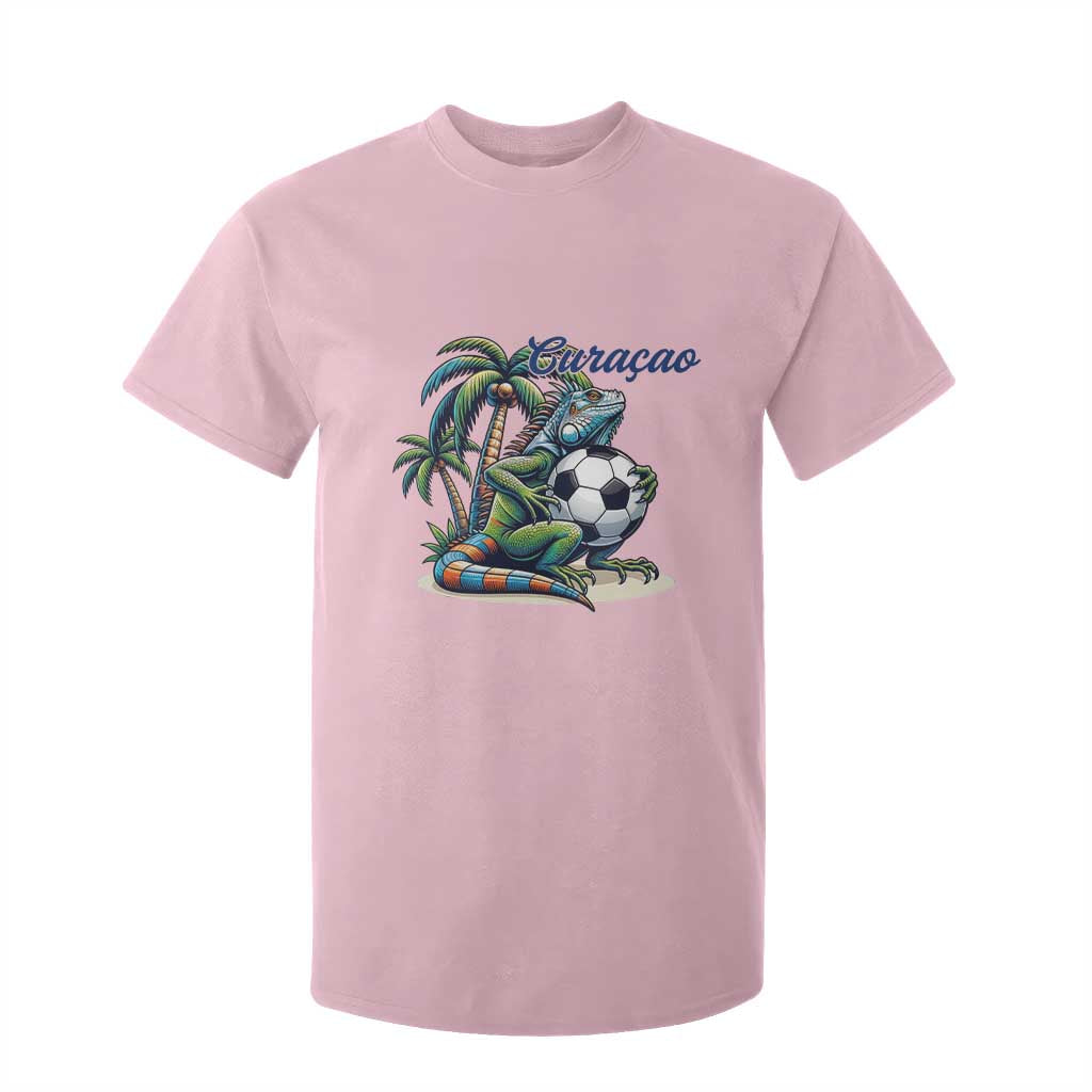 Funny Curaçao Iguana Soccer Fan T Shirt For Kid Caribbean Pride Football Graphic