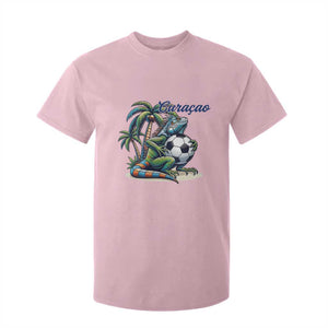 Funny Curaçao Iguana Soccer Fan T Shirt For Kid Caribbean Pride Football Graphic