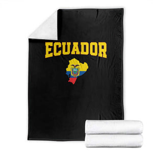 Proud Ecuadorian Map Throw Blanket Ecuador Roots Heritage Pride