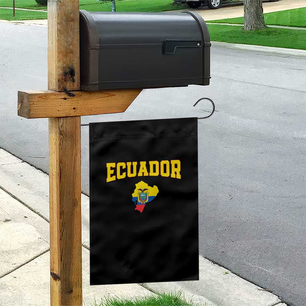 Proud Ecuadorian Map Garden Flag Ecuador Roots Heritage Pride