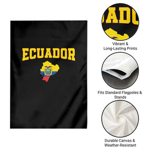 Proud Ecuadorian Map Garden Flag Ecuador Roots Heritage Pride