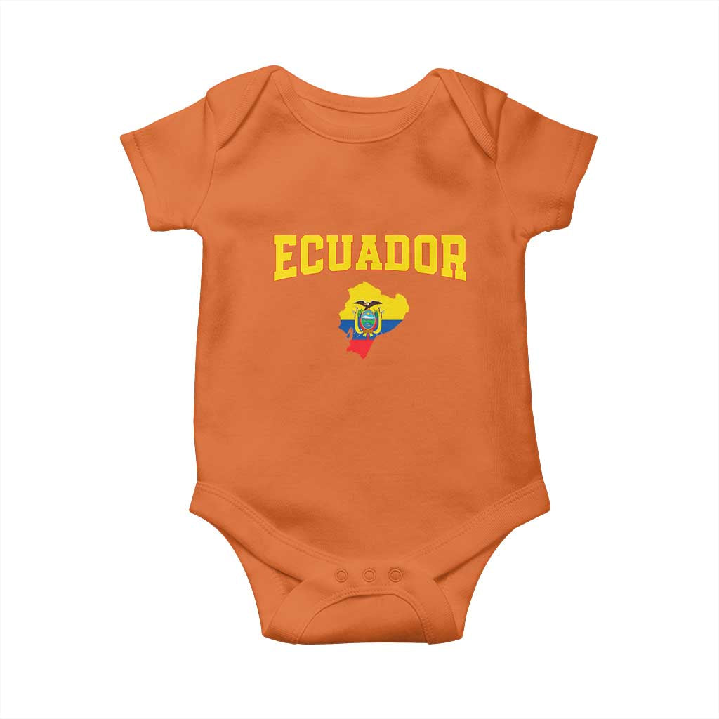 Proud Ecuadorian Map Baby Onesie Ecuador Roots Heritage Pride