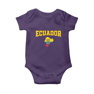 Proud Ecuadorian Map Baby Onesie Ecuador Roots Heritage Pride
