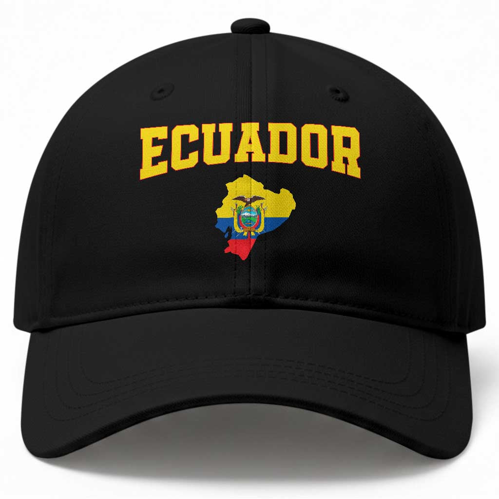 Proud Ecuadorian Map Baseball Cap Ecuador Roots Heritage Pride