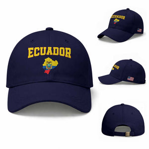 Proud Ecuadorian Map Baseball Cap Ecuador Roots Heritage Pride