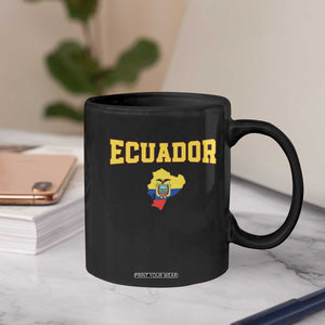 Proud Ecuadorian Map Coffee Mug Ecuador Roots Heritage Pride