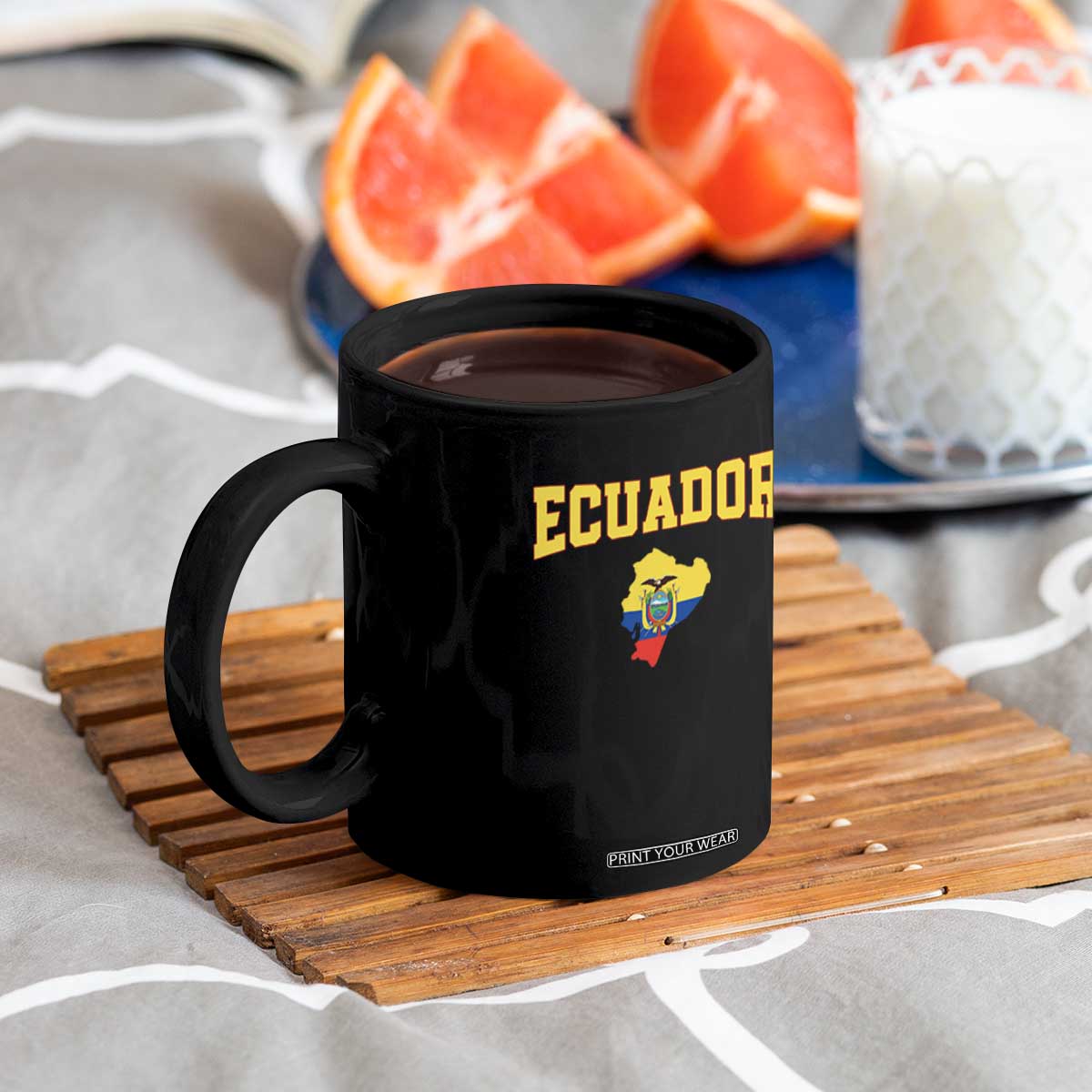 Proud Ecuadorian Map Coffee Mug Ecuador Roots Heritage Pride
