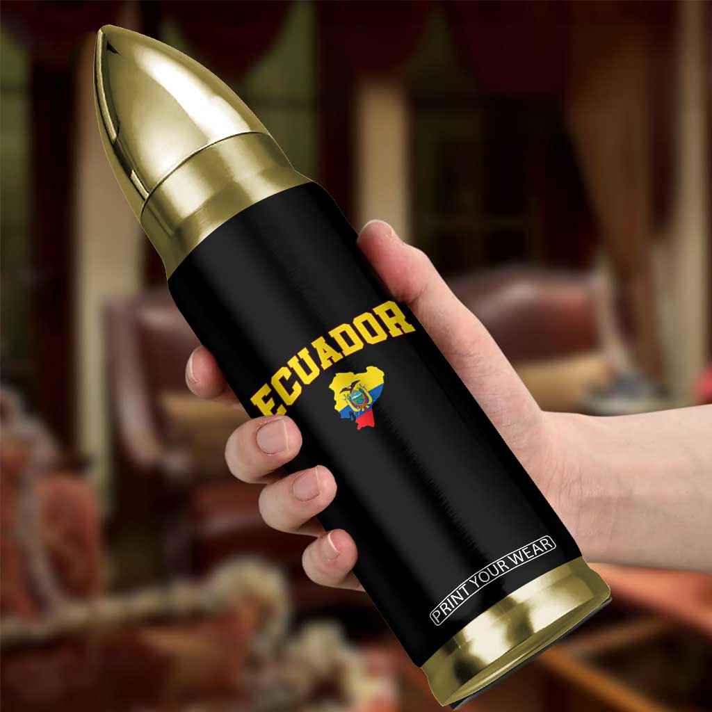 Proud Ecuadorian Map Bullet Tumbler Ecuador Roots Heritage Pride