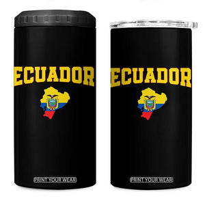 Proud Ecuadorian Map 4 in 1 Can Cooler Tumbler Ecuador Roots Heritage Pride