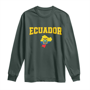 Proud Ecuadorian Map Long Sleeve Shirt Ecuador Roots Heritage Pride