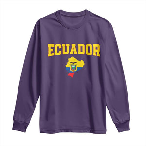 Proud Ecuadorian Map Long Sleeve Shirt Ecuador Roots Heritage Pride