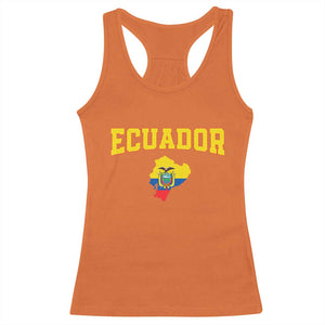Proud Ecuadorian Map Racerback Tank Top Ecuador Roots Heritage Pride