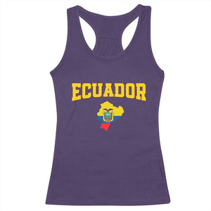 Proud Ecuadorian Map Racerback Tank Top Ecuador Roots Heritage Pride