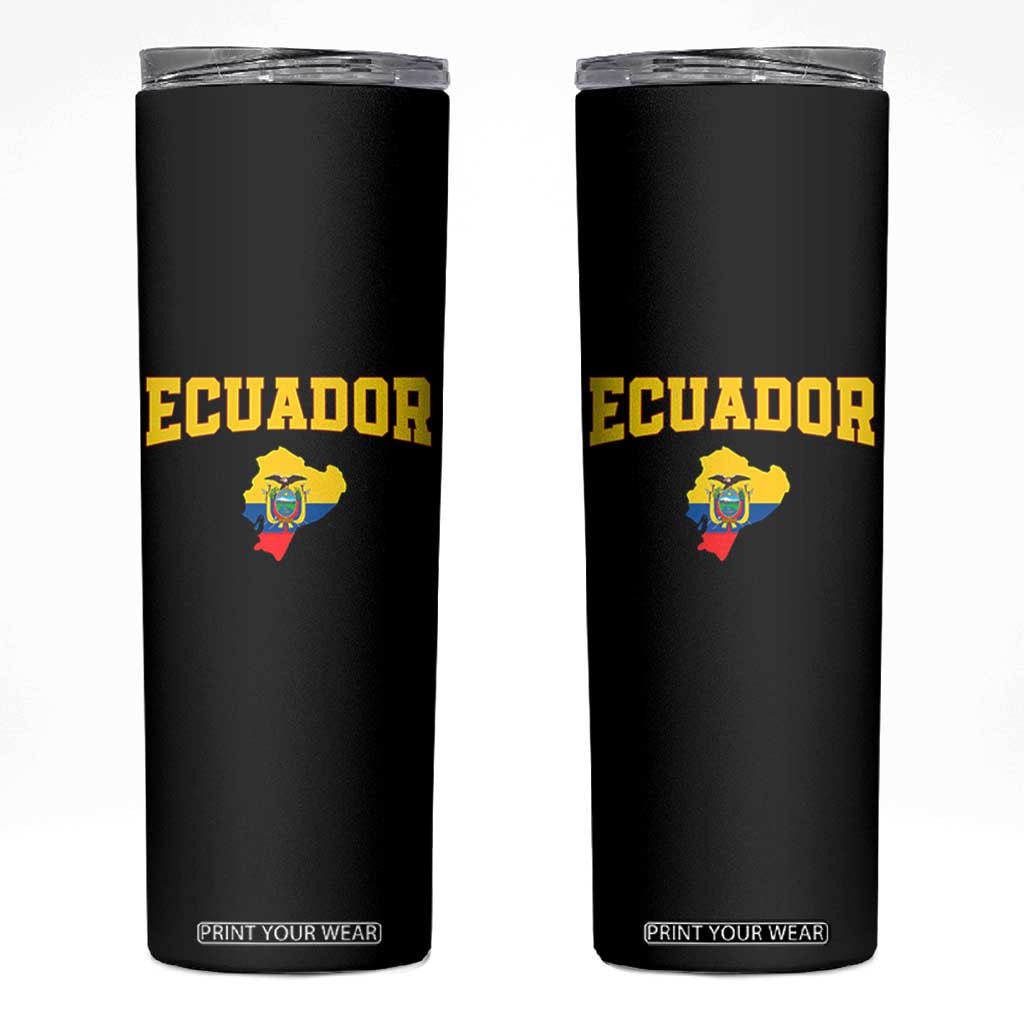 Proud Ecuadorian Map Skinny Tumbler Ecuador Roots Heritage Pride