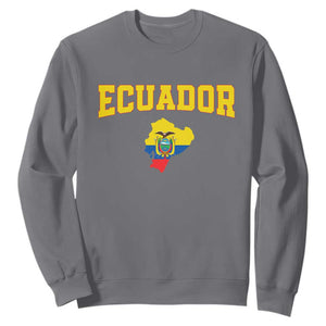 Proud Ecuadorian Map Sweatshirt Ecuador Roots Heritage Pride
