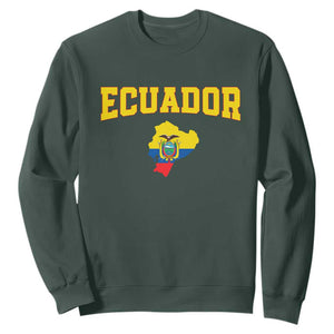 Proud Ecuadorian Map Sweatshirt Ecuador Roots Heritage Pride