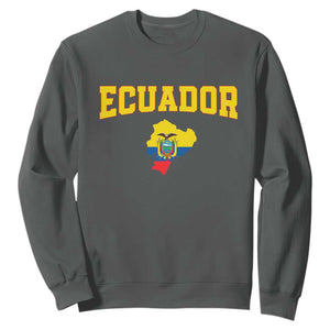 Proud Ecuadorian Map Sweatshirt Ecuador Roots Heritage Pride