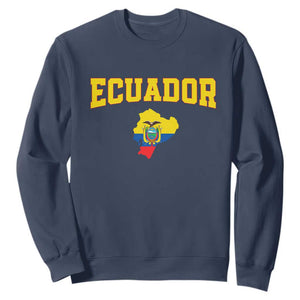 Proud Ecuadorian Map Sweatshirt Ecuador Roots Heritage Pride