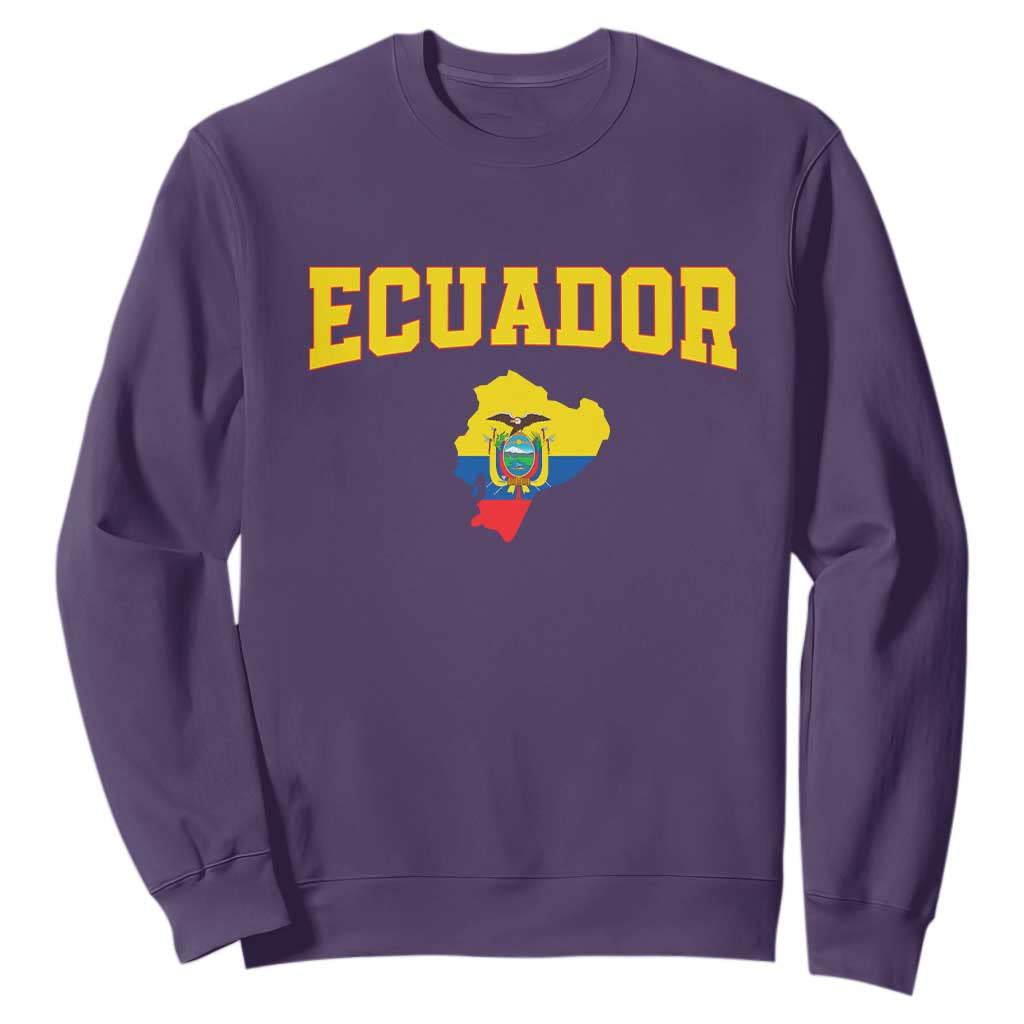 Proud Ecuadorian Map Sweatshirt Ecuador Roots Heritage Pride