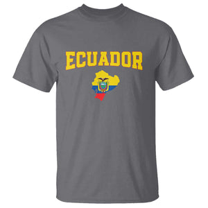 Proud Ecuadorian Map T Shirt Ecuador Roots Heritage Pride